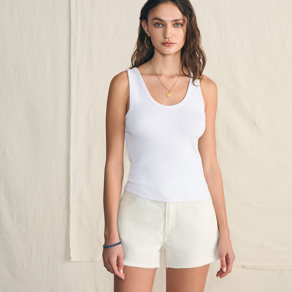 NWT Faherty Sunwashed Ribbed Tank